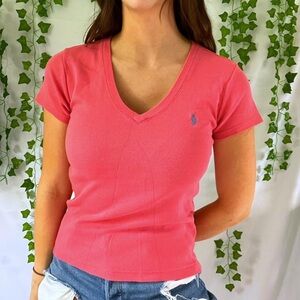 Y2k Ralph Lauren Sport pink t-shirt